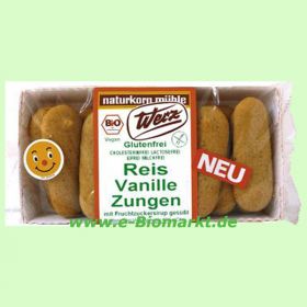 Reis-Vanille-Zungen, mit Fruchtzucker ges��t, glutenfrei (Werz)