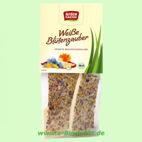 Bruchschokolade Wei�e Bl�tenzauber (Rosengarten)