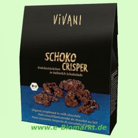 Schoko Crisper, Knusprige Kn�ckest�cke in Vollmilch-Schokolade (
