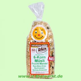 6-Korn-M�sli Frucht-Mandel, glutenfrei (Werz)