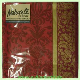 Serviette Motiv Klassik rot gold (Venceremos)