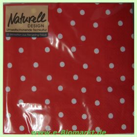 Serviette Motiv New Dots red white (Venceremos)