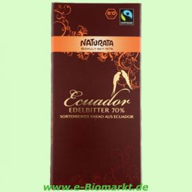 Edelbitter Schokolade Ecuador 70% Kakao (Naturata)