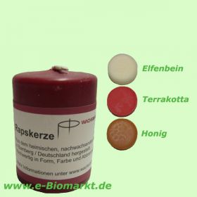 Raps-Stumpenkerze Flachkopf L70/D50 (Wachsinform)