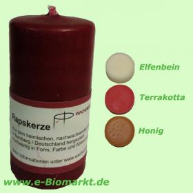 Raps-Stumpenkerze Flachkopf L100/D50 (Wachsinform)