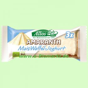 Amaranth-Mais-Waffeln mit wei�er Joghurtschokolade (Allos)