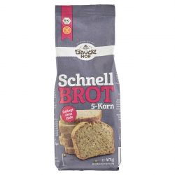 Schnellbrot 5-Korn, glutenfrei - Bio-Brotbackmischung (Bauckhof)