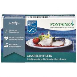 Makrelen Filet ohne Haut in Tomaten Curry-Creme (Fontaine)