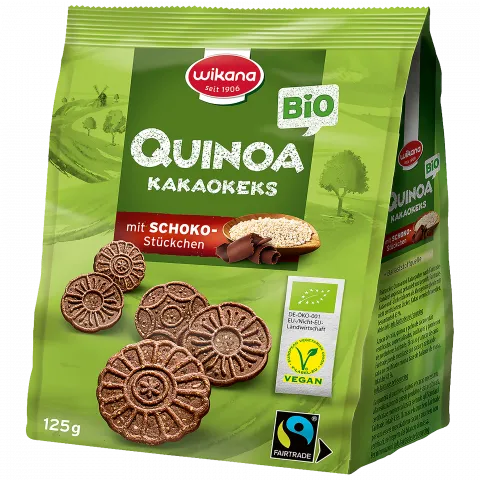 Quinoa Kakaokeks FairTrade (Wikana)