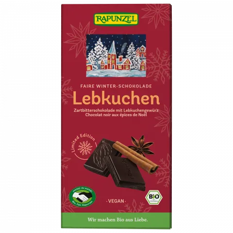 Zartbitterschokolade mit Lebkuchengew�rz (Rapunzel)