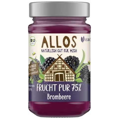 Brombeere - Frucht Pur 75 % - Fruchtaufstrich (Allos)