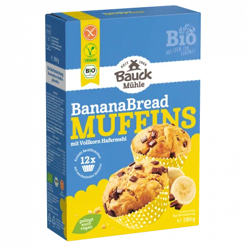 Backmischung Banana Bread Muffins glutenfrei (Bauck)