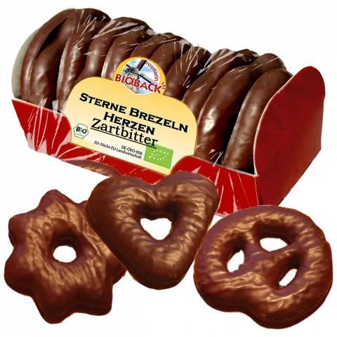 Sterne Brezeln Herzen Lebkuchen Zartbitter (Rosmarin)