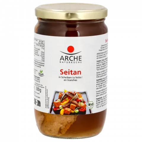 Seitanscheiben in Sojasoe (Arche)