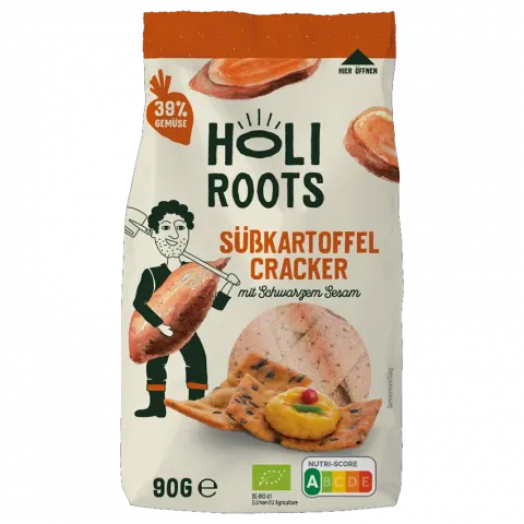 Cracker Skartoffel Schwarzer Sesam (Holiroots)