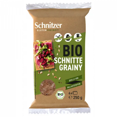 Schnitte Grainy, glutenfreies Saatenbrot (Schnitzer)