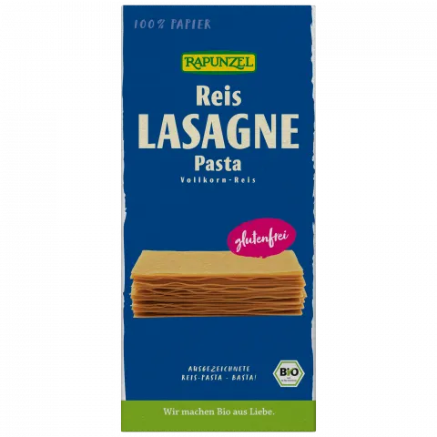 Reis-Lasagne, Getreidespezialit�t aus Vollkorn-Reis (Rapunzel)