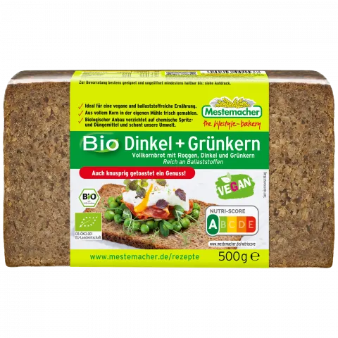 Dinkel + Gr�nkern-Brot (Mestemacher)