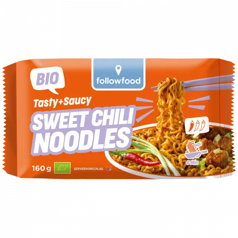 Tasty + Saucy Sweet Chili Noodles vegan (followfood)