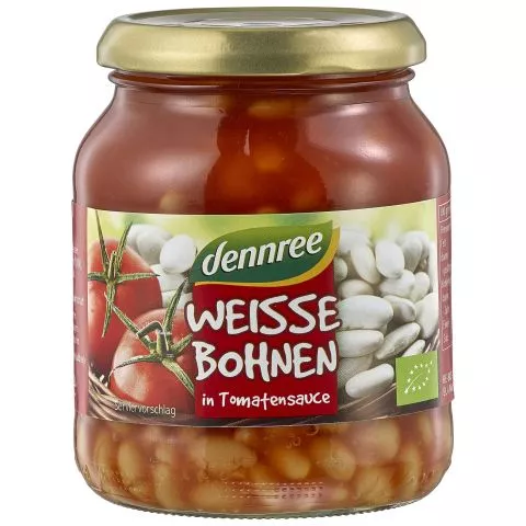 Weie Bohnen, in Tomatensauce (dennree)