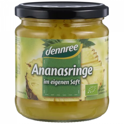 Ananas Ringe im eigenen Saft (Dennree)