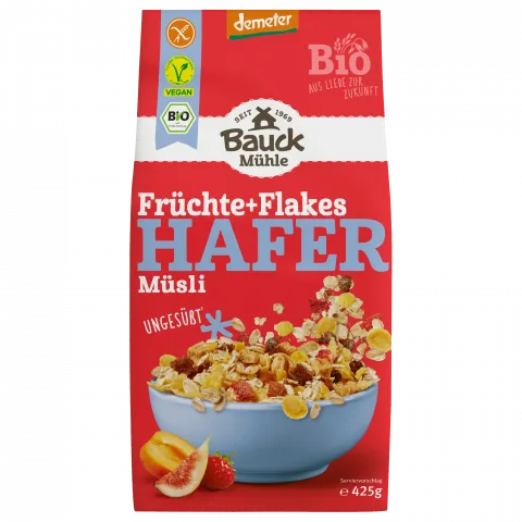 Hafer M�sli Fr�chte + Flakes, glutenfrei (Bauckhof)
