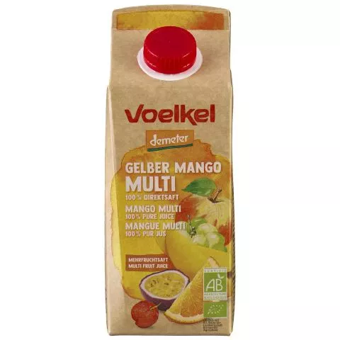 Gelber Mango-Multi, 100% Direktsaft (Voelkel)