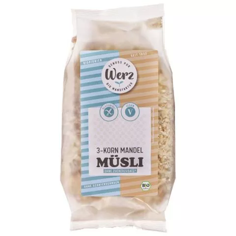 3-Korn-Vollkorn-Mandel-Bio-Msli, glutenfrei (Werz)