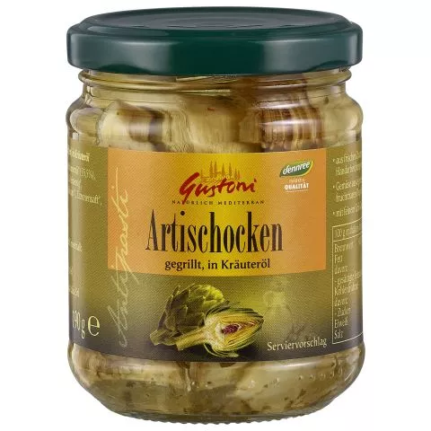 gegrillte Artischockenhlften, in Kruterl (Gustoni)