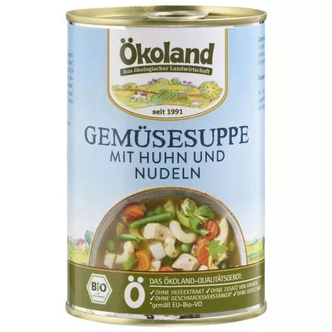 Gemsesuppe mit Huhn (koland)