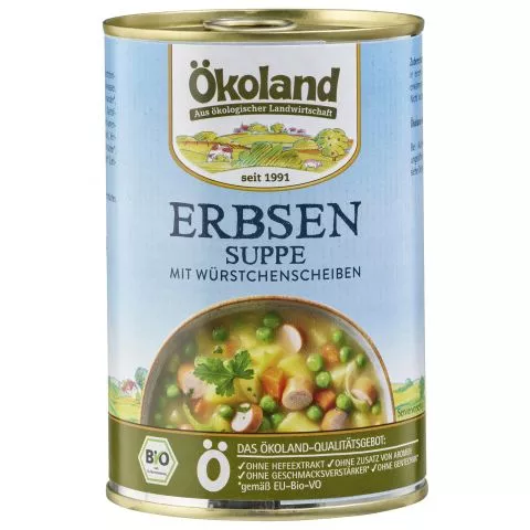 Erbsensuppe mit Wrstchenscheiben (koland)