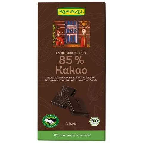 Bitterschokolade 85% Kakao (Rapunzel)