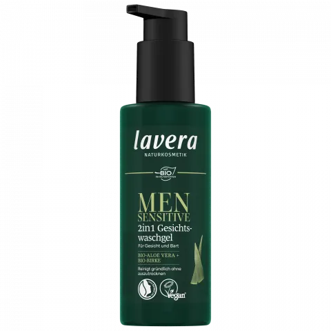 2in1 Gesichtswaschgel Men Sensitiv (Lavera)