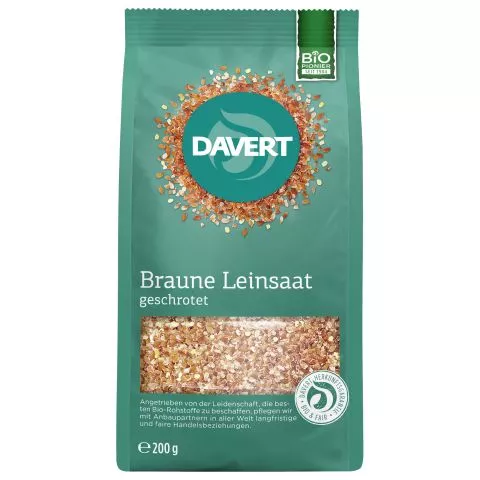 Braune Leinsaat geschrotet (Davert)