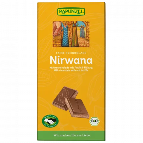 Nirwana Milchschokolade mit Tr�ffelf�llung HIH (Rapunzel)