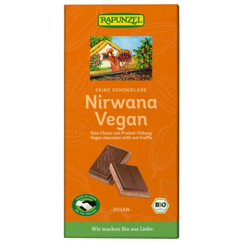 Nirwana vegane Schokolade mit Trffelfllung HIH (Rapunzel)