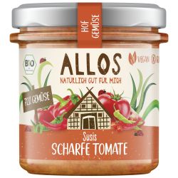 Hofgemüse Susi`s Tomate scharf - pflanzlicher Bio-Brotaufstrich (Allos)