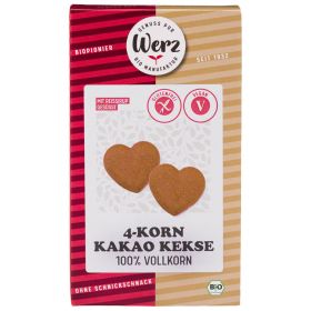 4-Korn-Vollkorn-Kakao-Kekse - glutenfrei (Werz)