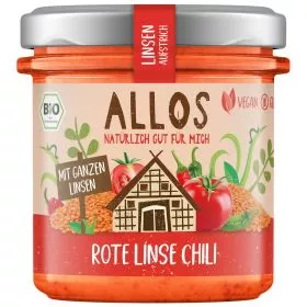 Linsenaufstrich Rote Linse Chili - Pflanzlicher Brotaufstrich (Allos)