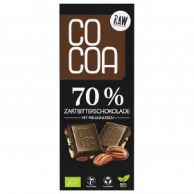 Zartbitter 70% mit Pekan (Cocoa)
