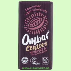 CENTRES Himbeere & Kokosmilch - Roh-Schokolade - RAW (Ombar)