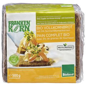 Vollkornbrot mit Sonnenblumenkernen (Frankenkorn)