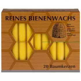 Christbaumkerzen aus Bienenwachs (Kerzenfarm Hahn)