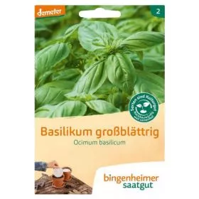 Basilikum groblttrig, Saatscheibe (Bingenheimer Saatgut)