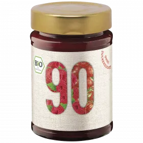 Fruchtaufstrich Himbeere-Erdbeere, 90% Frucht (Sibani)