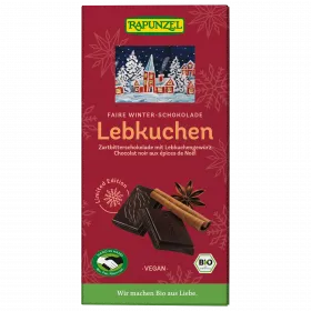 Zartbitterschokolade mit Lebkuchengew�rz (Rapunzel)