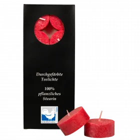 Teelichter rot Stearin (Kerzenfarm)