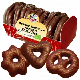 Sterne Brezeln Herzen Lebkuchen Zartbitter (Rosmarin)
