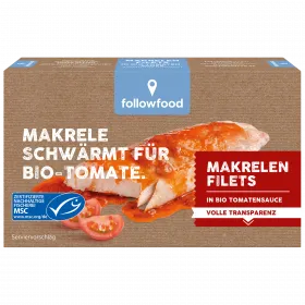 Makrelen Filets in Bio-Tomatensauce (followfood)