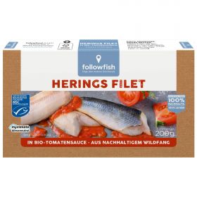 Heringsfilet, in Bio-Tomatensauce (followfish)